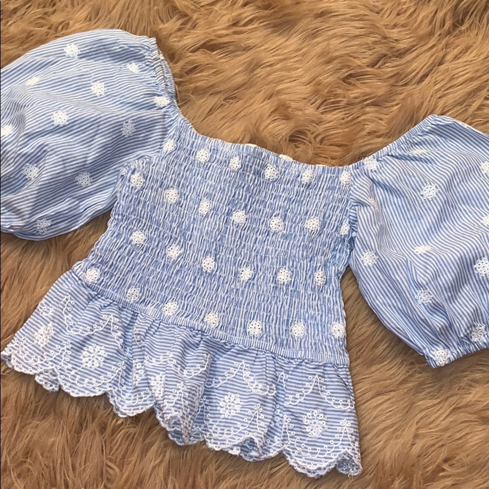 Puff Sleeve Crop Top